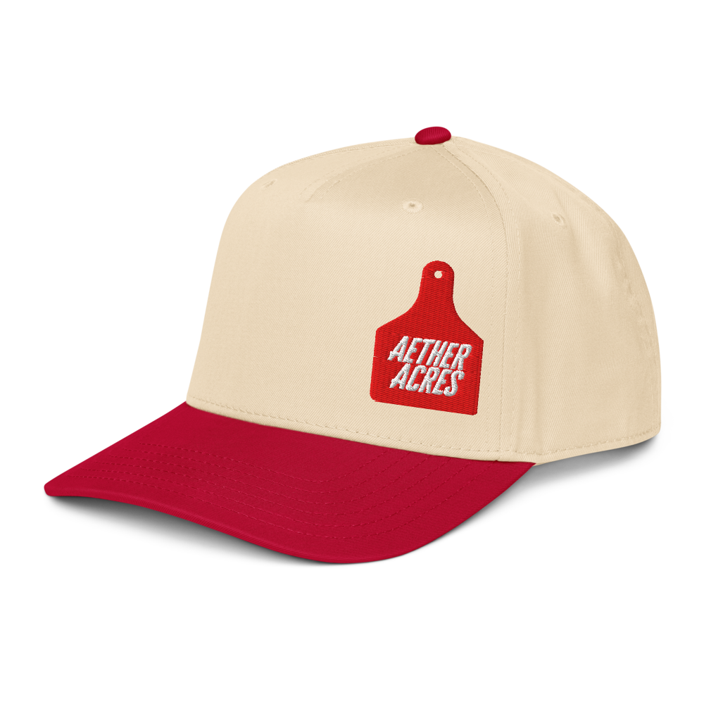 CUSTOM CATTLE TAG FARM TRUCKER 5 PANNEL HAT