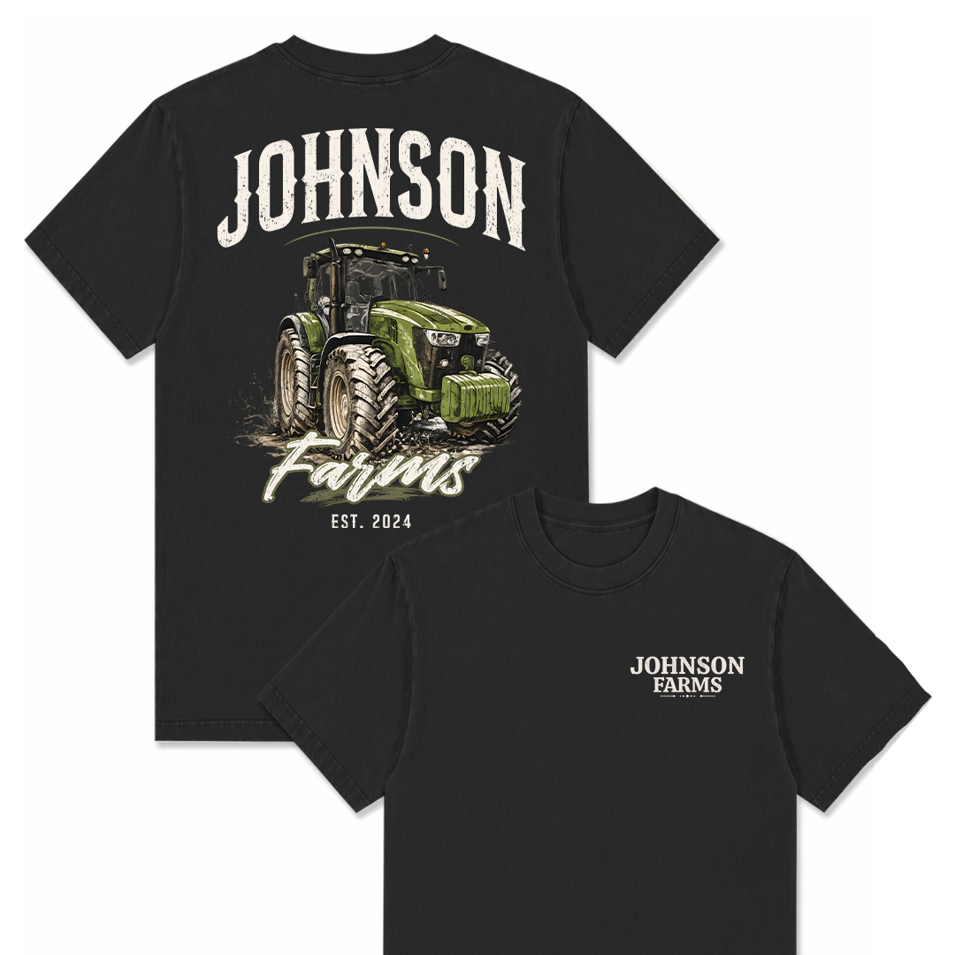 CUSTOM FARM TRACTOR SHIRT BACK PRINT F6