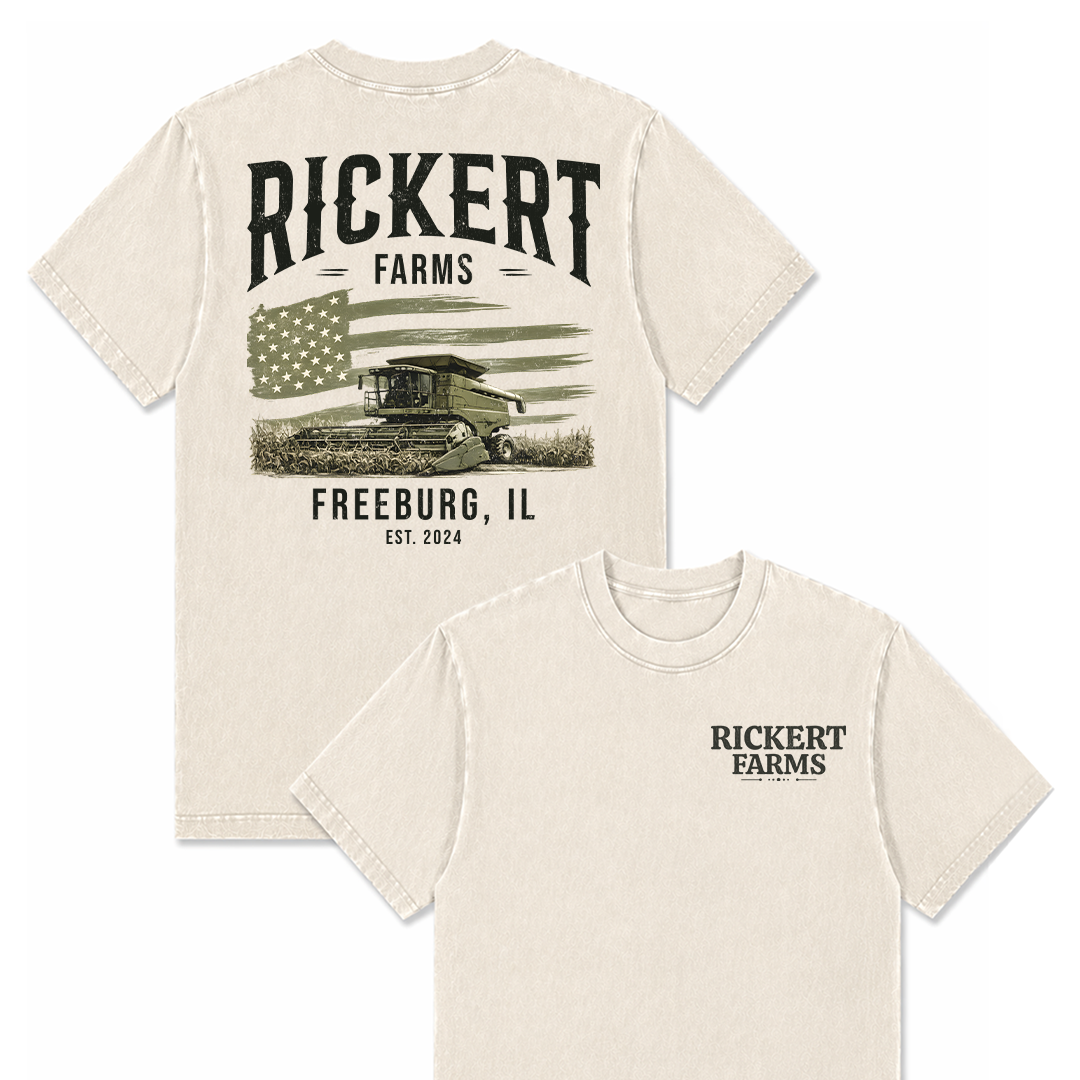 CUSTOM FARM TRACTOR SHIRT BACK PRINT F8