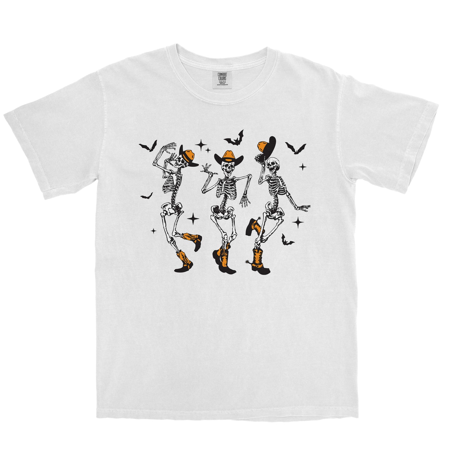 WESTERN DANCING SKELETON FARM HALLOWEEN SHIRT
