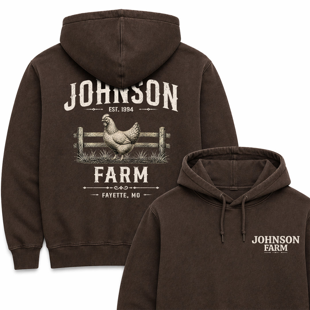 POULTRY FARM CUSTOM HOODIE BACK PRINT P19