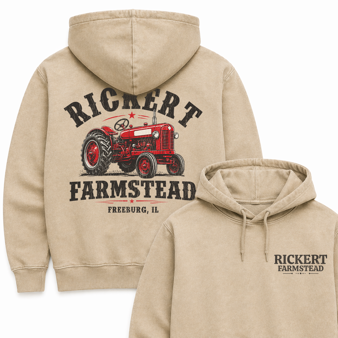 CUSTOM FARM TRACTOR HOODIE BACK PRINT F5