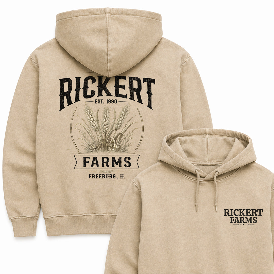 WHEAT FARM CUSTOM HOODIE BACK PRINT E4