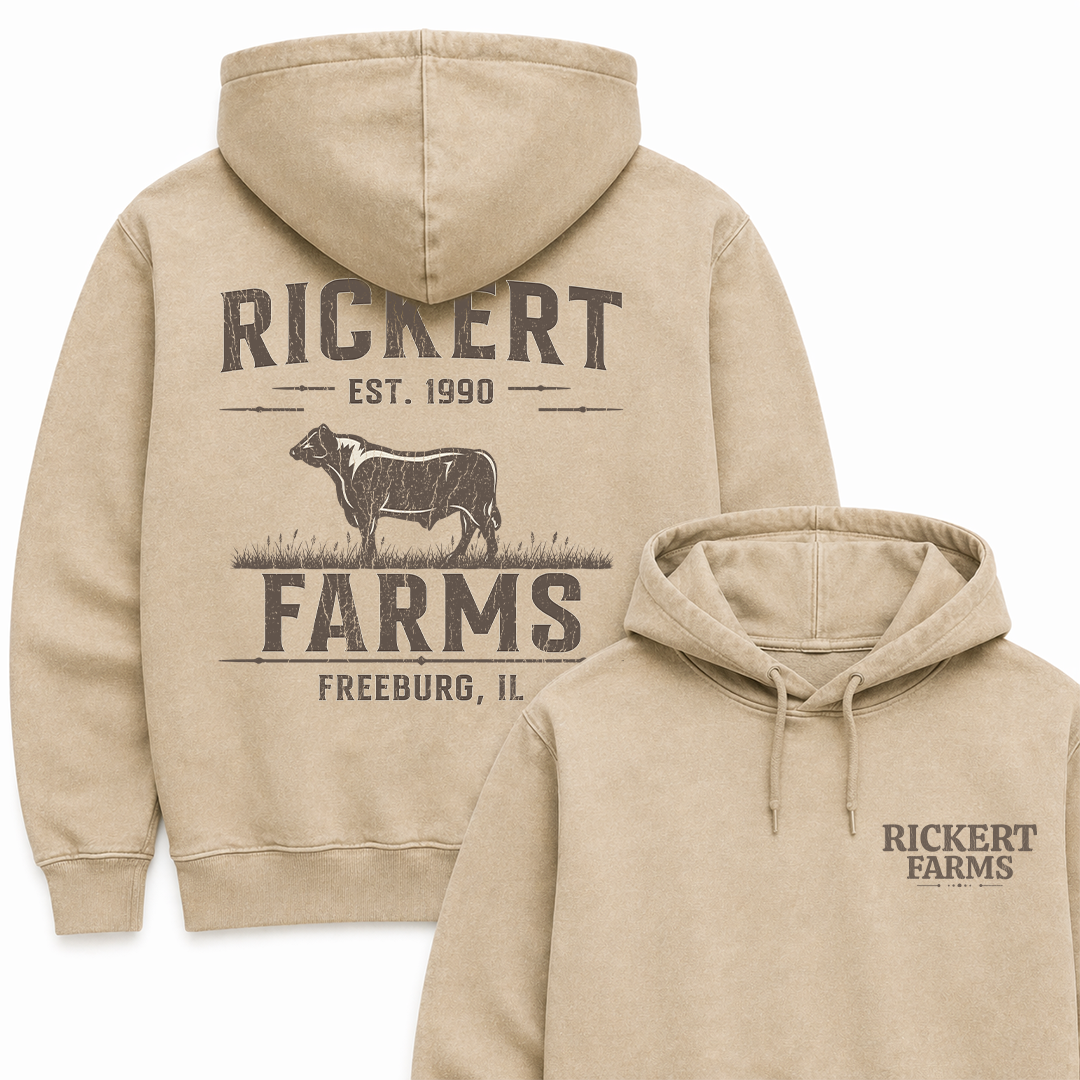 CATTLE FARM CUSTOM HOODIE BACK PRINT C17