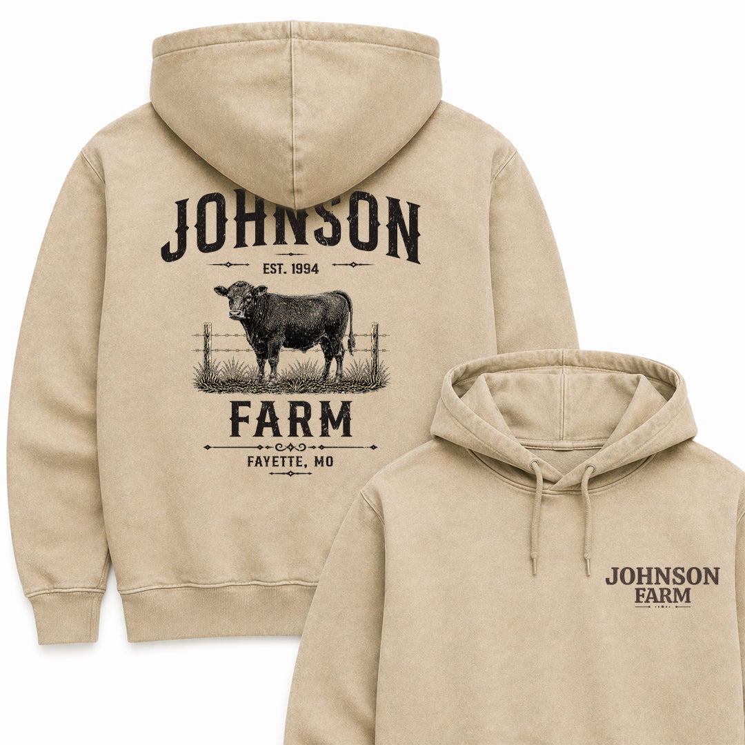 CATTLE FARM CUSTOM HOODIE BACK PRINT C19