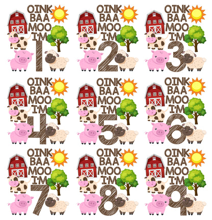 OINK BAA MOO BIRTHDAY CUSTOM YOUTH SHIRT