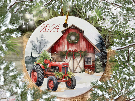 RED BARN CHRISTMAS ORNAMENT