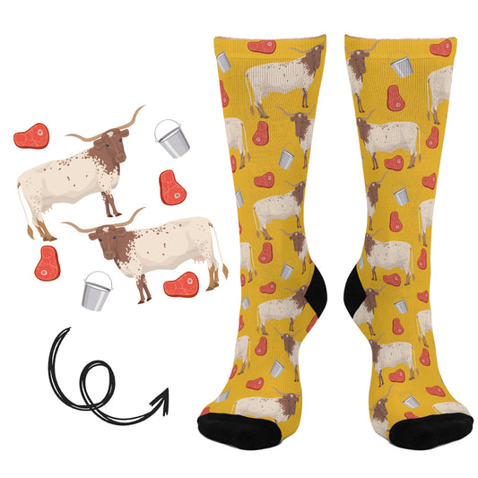 LONG HORN COW FARM SOCKS SL5