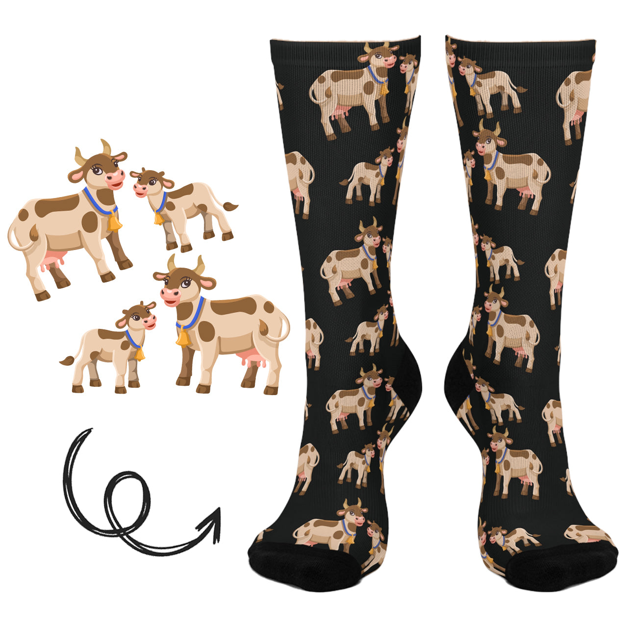 DAIRY COW FARM SOCKS SD3