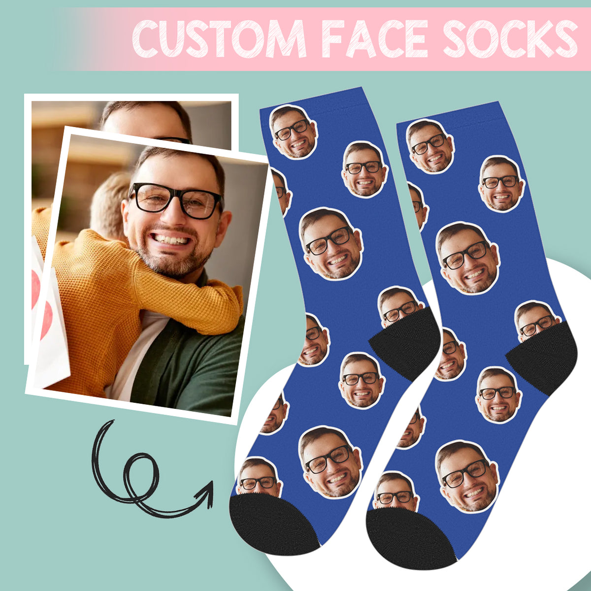 Face Less Cc Clean Socks CUSTOM FACE SOCKS – Nella Land