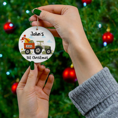 BABY FIRST CHRISTMAS FARM ORNAMENT
