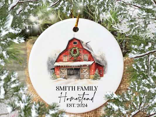 CUSTOM FARMHOUSE CHRISTMAS ORNAMENT