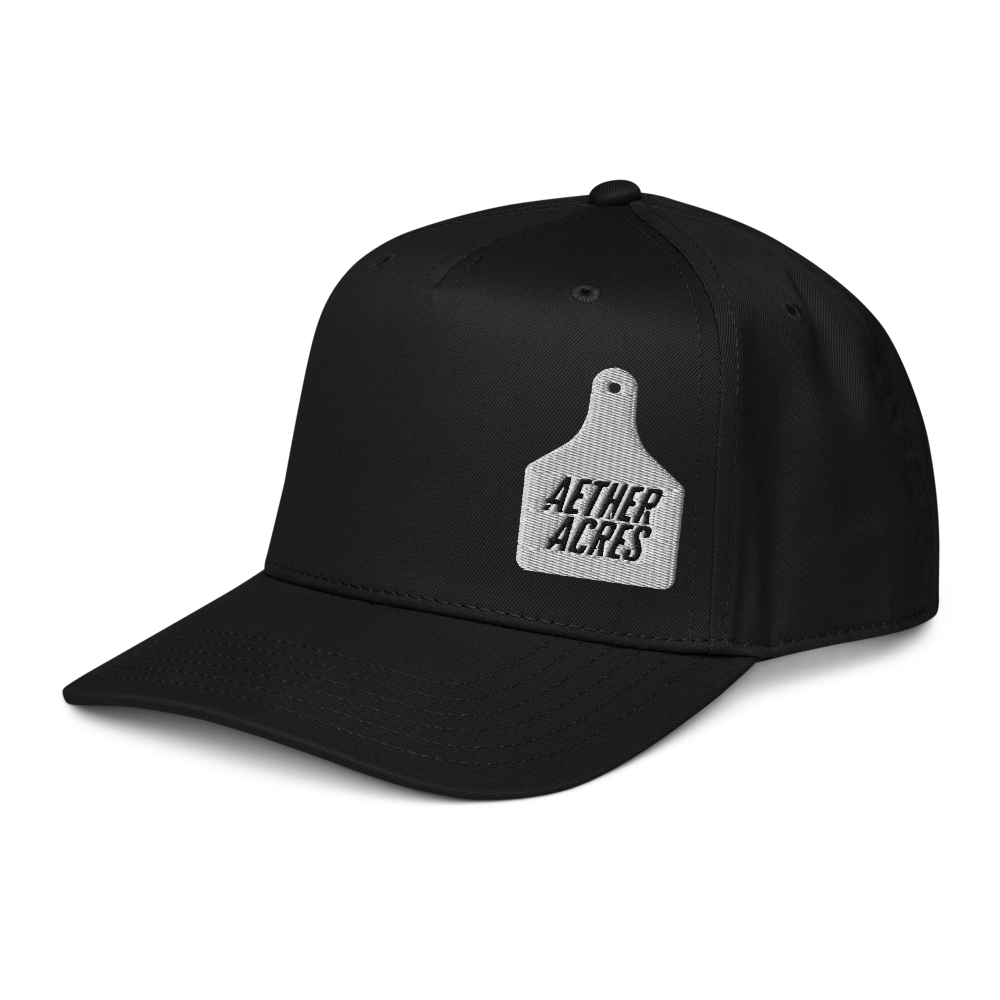 CUSTOM CATTLE TAG FARM TRUCKER 5 PANNEL HAT