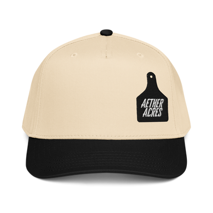 CUSTOM CATTLE TAG FARM TRUCKER 5 PANNEL HAT