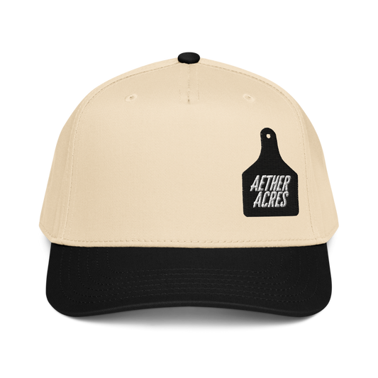 CUSTOM CATTLE TAG FARM TRUCKER 5 PANNEL HAT