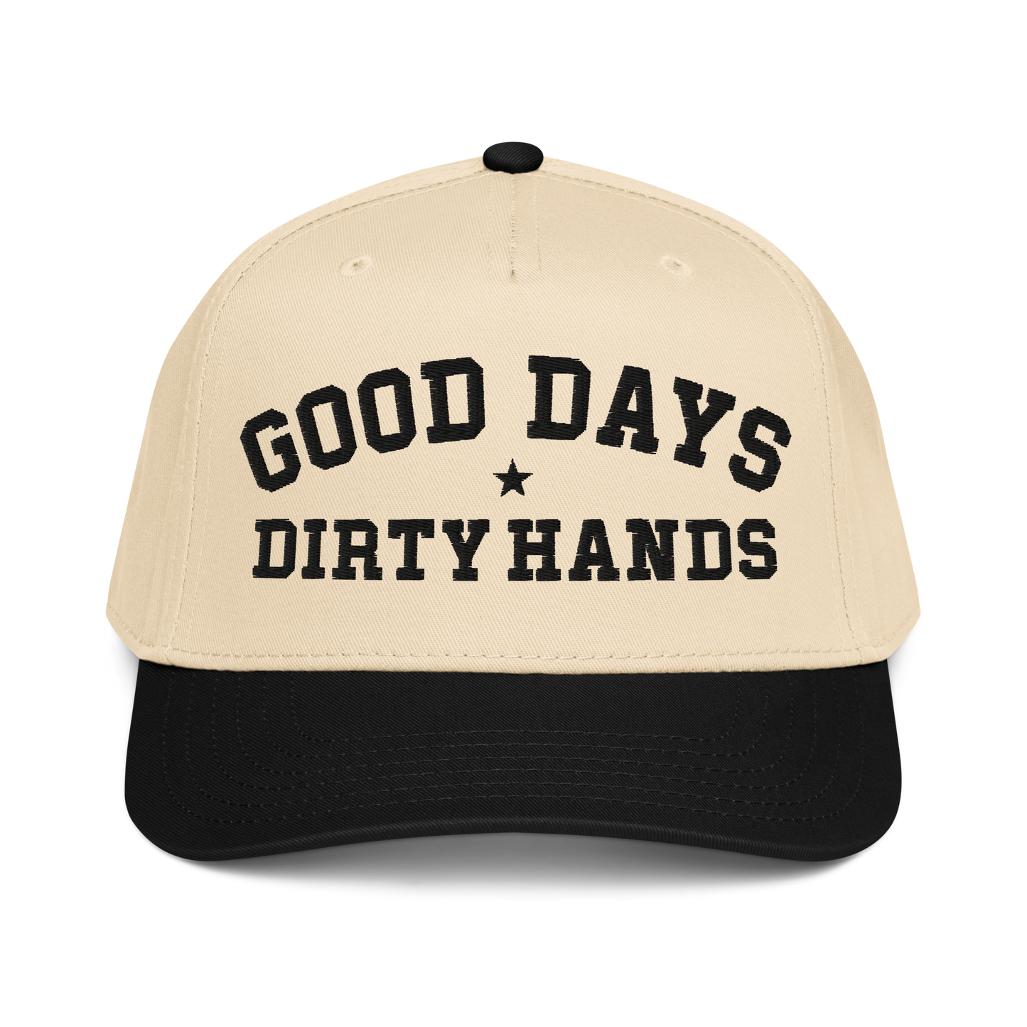 GOOD DAYS DIRTY HANDS TRUCKER 5 PANNEL HAT