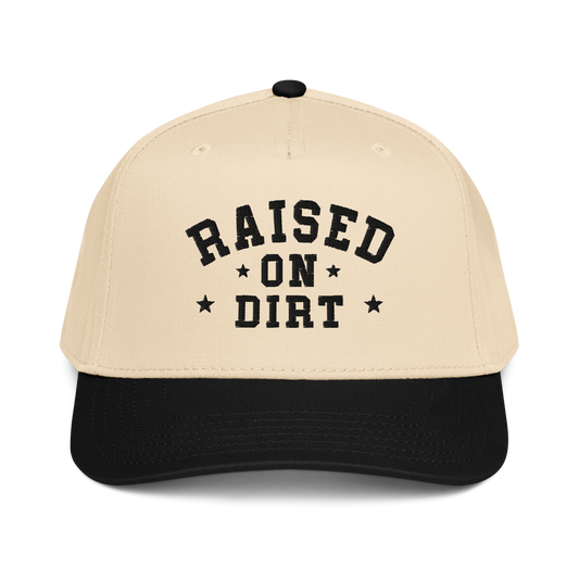 RAISED ON DIRT TRUCKER 5 PANNEL HAT