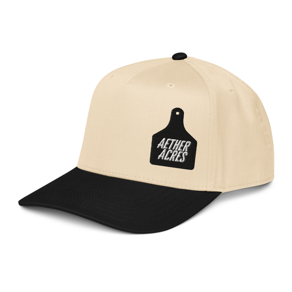 CUSTOM CATTLE TAG FARM TRUCKER 5 PANNEL HAT