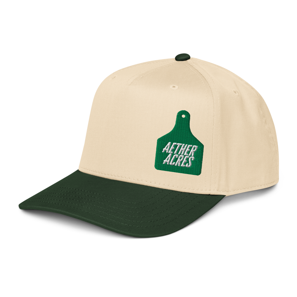 CUSTOM CATTLE TAG FARM TRUCKER 5 PANNEL HAT