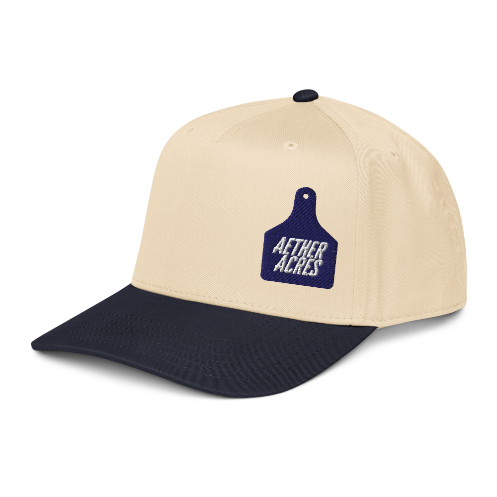 CUSTOM CATTLE TAG FARM TRUCKER 5 PANNEL HAT