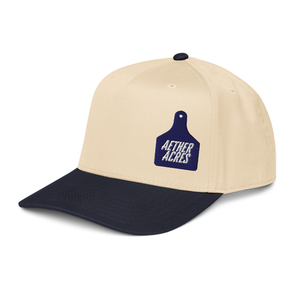 CUSTOM CATTLE TAG FARM TRUCKER 5 PANNEL HAT