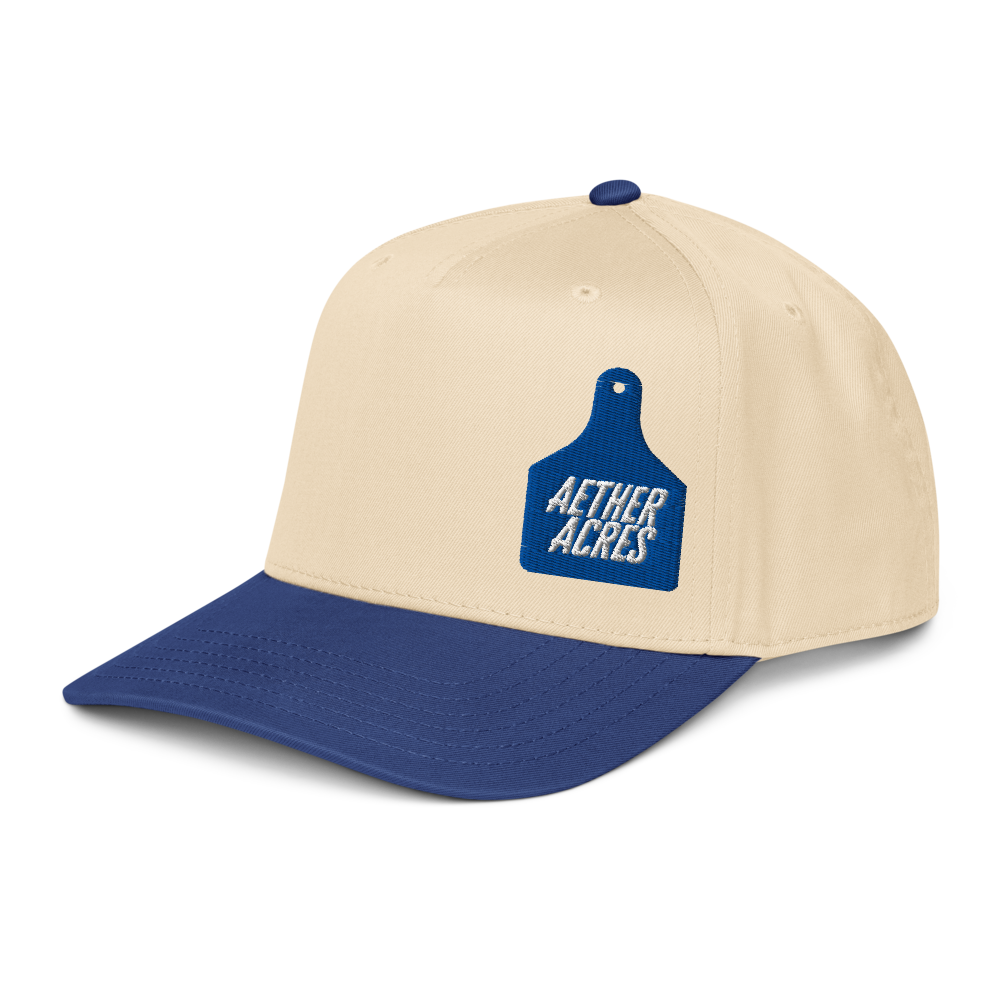 CUSTOM CATTLE TAG FARM TRUCKER 5 PANNEL HAT