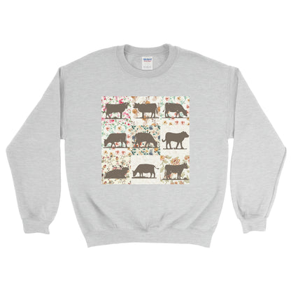 COW PATTERN SWEATSHIRT