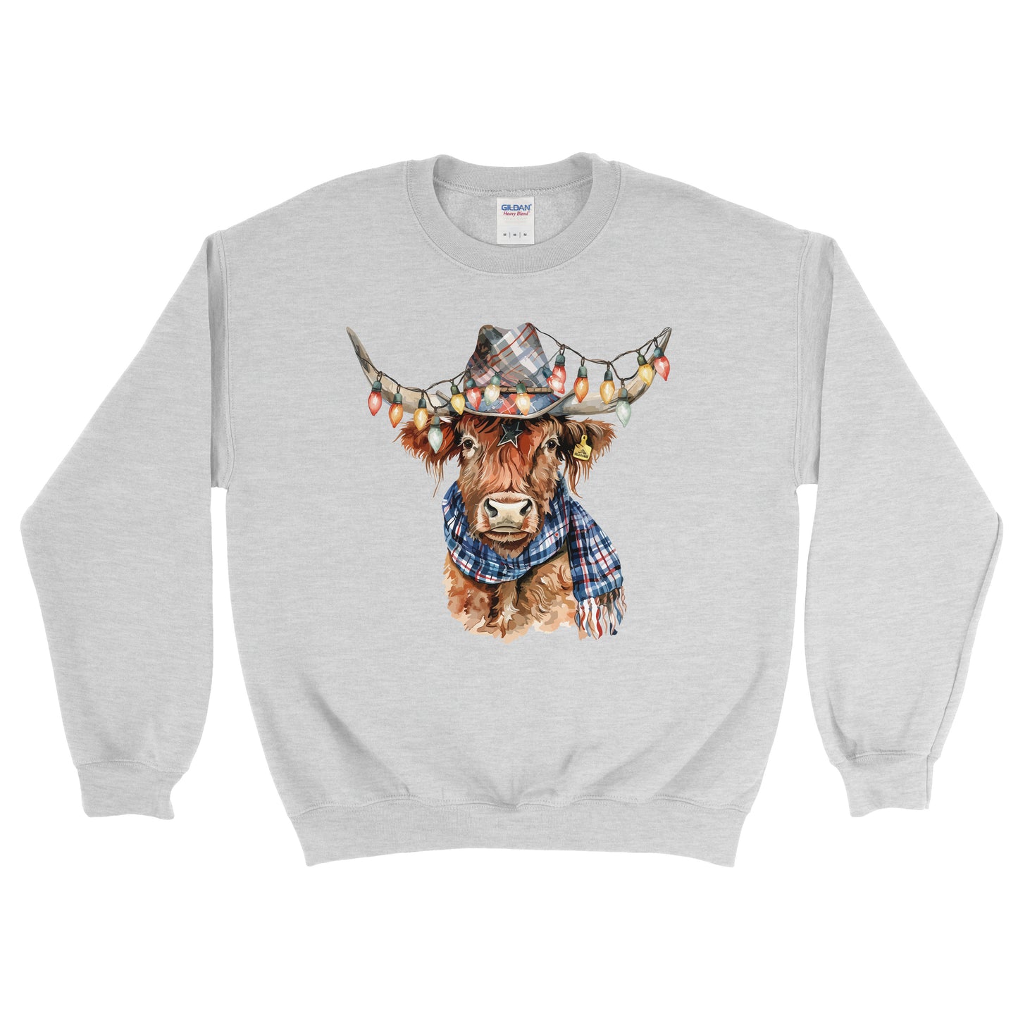 HIGHLAND COW CHRISTMAS FARM SWEATSHIRT