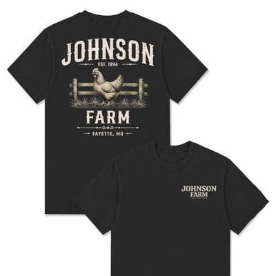 POULTY FARM CUSTOM SHIRT BACK PRINT P19