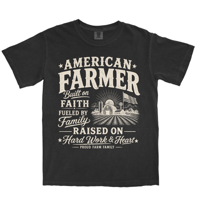 AMERICAN FARMER BUILT ON FAITH SHIRT