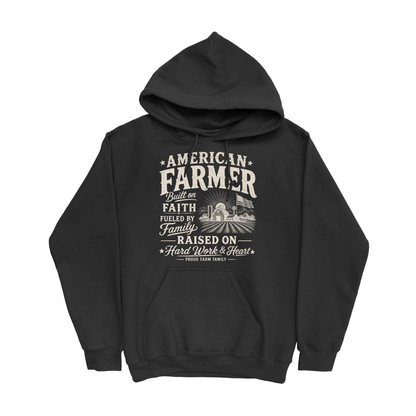 AMERICAN FARMER BUILT ON FAITH HOODIE