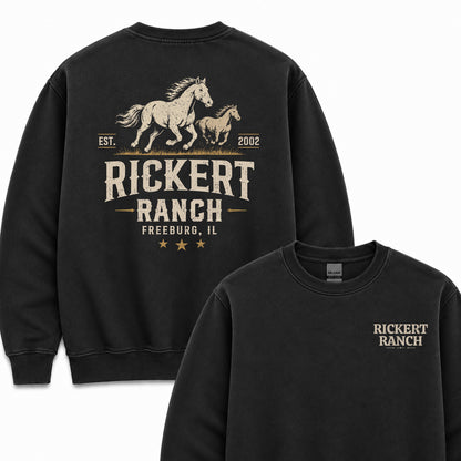 HORSE RANCH CUSTOM SWEATSHIRT BACK PRINT H7