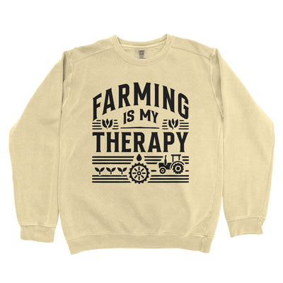 FARMING IS MY THERAPY PREMIUM SWEATSHIRT