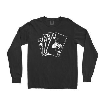 COWBOY ACE OF SPADES LONG SLEEVE SHIRT