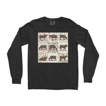 COW PATTERN LONG SLEEVE SHIRT