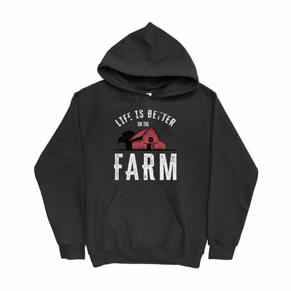 LIFE IS BETTER ON THE FARM RED BARN HOODIE