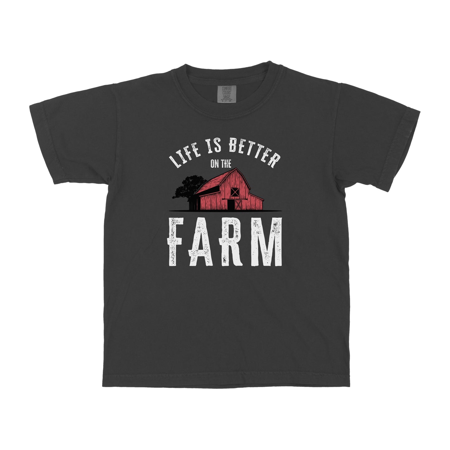 LIFE IS BETTER ON THE FARM RED BARN YOUTH SHIRT