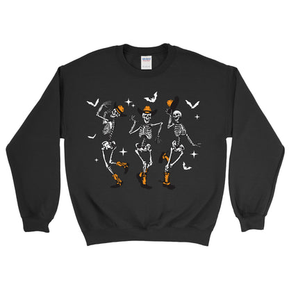 WESTERN DANCING SKELETON FARM HALLOWEEN SWEATSHIRT