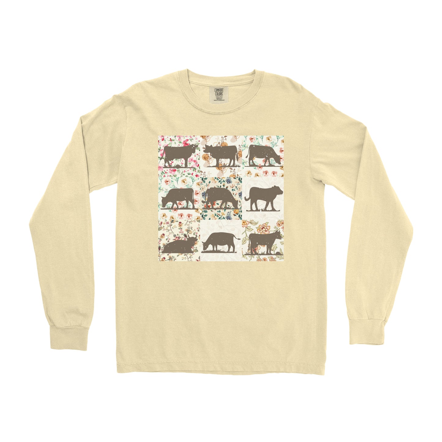 COW PATTERN LONG SLEEVE SHIRT