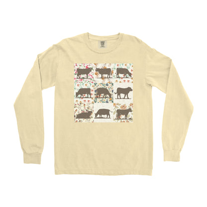 COW PATTERN LONG SLEEVE SHIRT