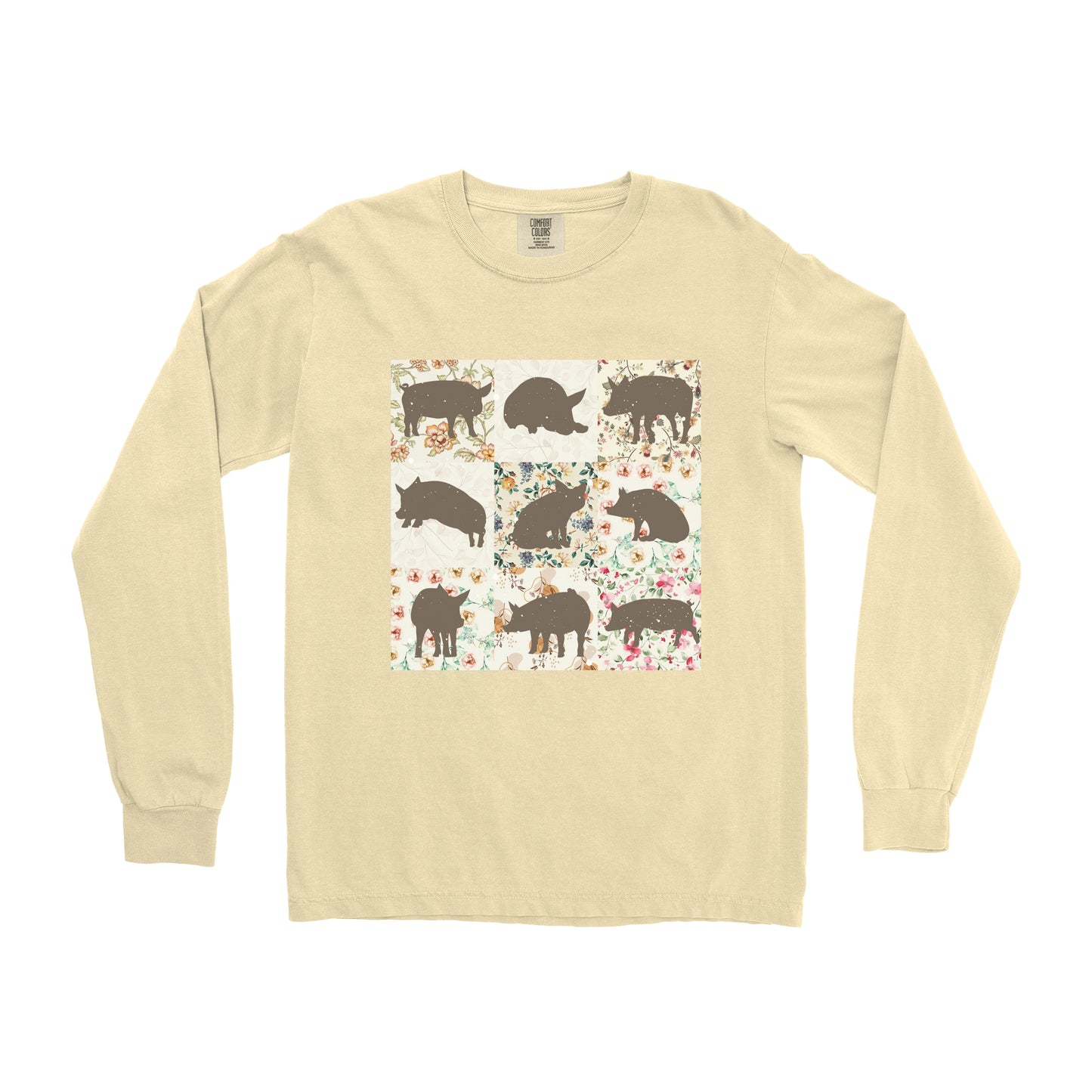 PIG PATTERN LONG SLEEVE SHIRT