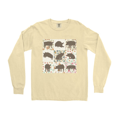 PIG PATTERN LONG SLEEVE SHIRT