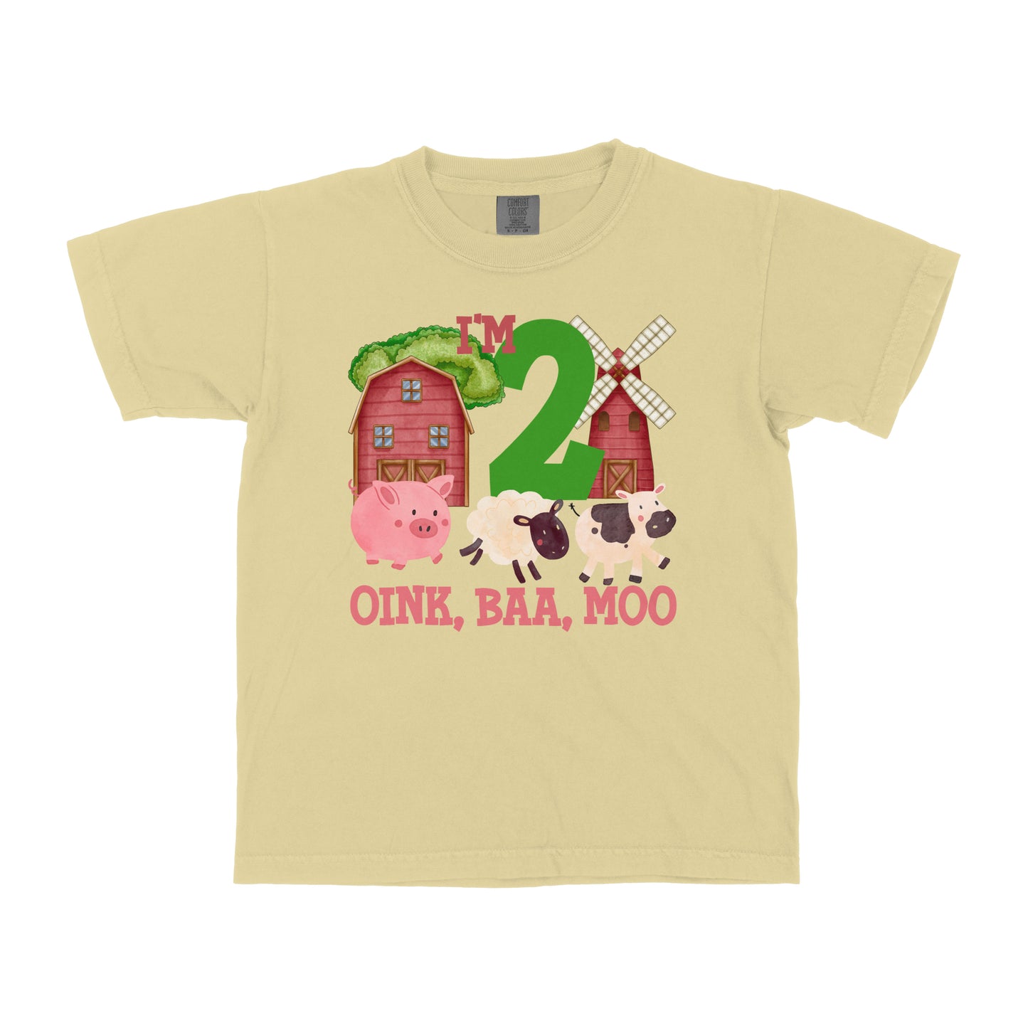 OINK BAA MOO FARM BIRTHDAY CUSTOM YOUTH SHIRT