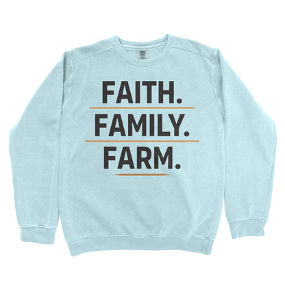 FAITH. FAMILY. FARM. PREMIUM SWEATSHIRT
