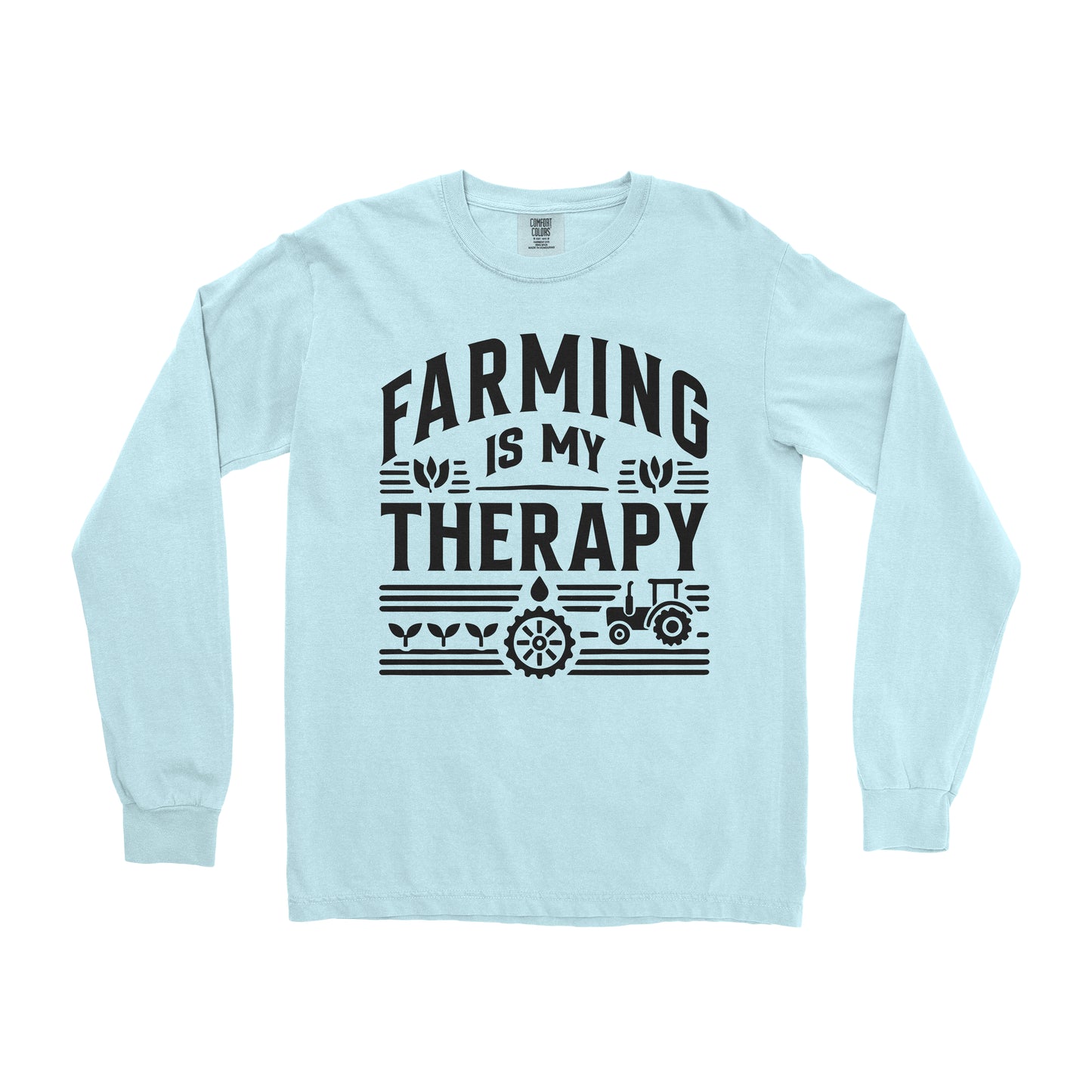 FARMING IS MY THERAPY LONG SLEEVE SHIRT