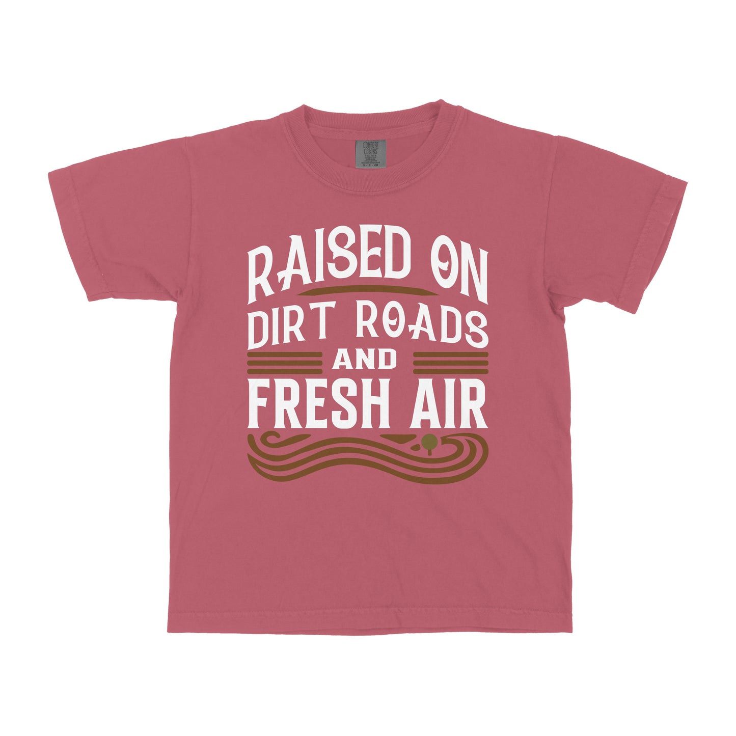 RAISED ON DIRT ROADS AND FRESH AIR YOUTH SHIRT