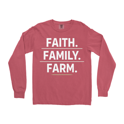 FAITH. FAMILY. FARM. LONG SLEEVE SHIRT