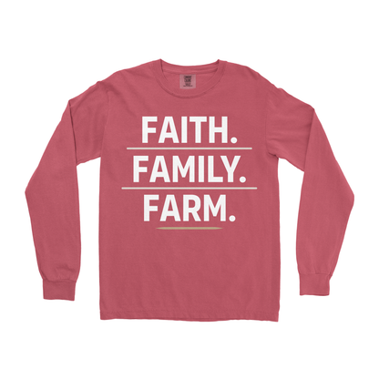 FAITH. FAMILY. FARM. LONG SLEEVE SHIRT