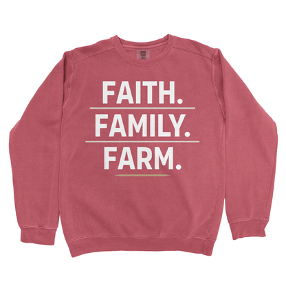 FAITH. FAMILY. FARM. PREMIUM SWEATSHIRT