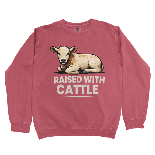 RAISED WITH CATTLE PREMIUM SWEATSHIRT